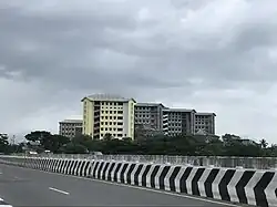 National Highway 544 near Yakkara, Palakkad Medical College at the background