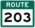Route 203 marker