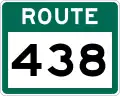 Route 438 marker