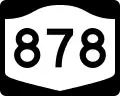 New York State Route 878 marker