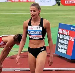 Bukowiecka at the Polish Athletics Championships in 2021