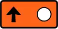 Detour - follow circle symbol (straight ahead, left-hand)
