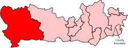 Location of the Newbury constituency in Berkshire after the 2023 boundary review