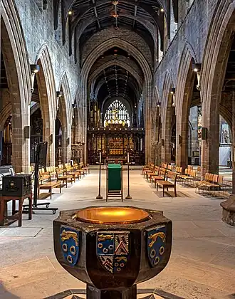 A view of the nave looking down towards the East Window.