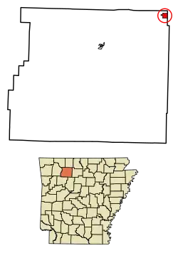 Location of Western Grove in Newton County, Arkansas.