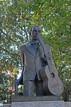 Statue of Niño Ricardo. Cristo de Burgos Square. Seville.