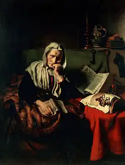 Old Woman Dozing, Nicolaes Maes, c. 1656