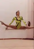Jumping over the rope sideways (Noelia Fernández (gymnast))