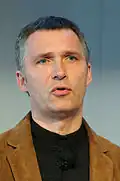 Norges statsminister Jens Stoltenberg under presskonferens vid globaliseringsmotet i Riksgransen 2008-04-09.jpg