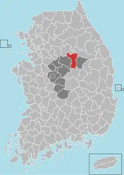Location in South Korea