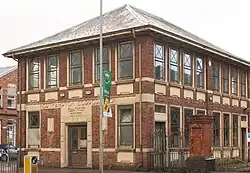 Long-abandoned stylish Northampton Corporation Transport Offices in St James Road