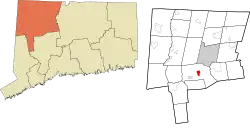 Litchfield's location within the Northwest Hills Planning Region and the state of Connecticut