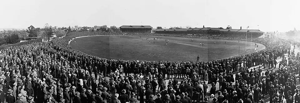 Pictured above is the 1929 SANFL Grand Final between Port Adelaide and Norwood who by this time had well and truly become the league's premier rivals. See Port Adelaide-Norwood SANFL rivalry.