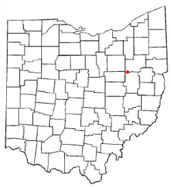Location of Beach City, Ohio