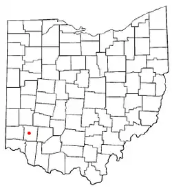 Location of Lebanon, Ohio
