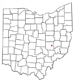Location of Norwich, Ohio