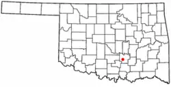 Location of Fitzhugh, Oklahoma