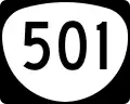 Oregon Route 501 marker