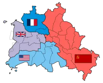 Map of occupied Berlin