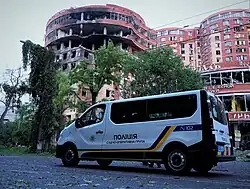 Destroyed building in Odesa, 14 June 2023