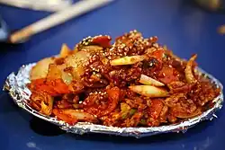 Odolppyeo-bokkeum (stir-fried pork cartilage)