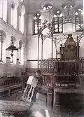 Interior of the synagogue in the 1920s