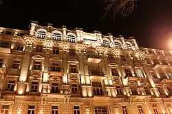 The house of Mirzabekov (Mirzabekyan) brothers at night.