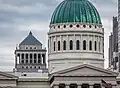 The rotunda of the Old Courthouse with the Civil Courts Building in the background