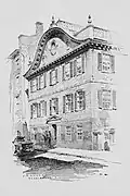 A 1922 drawing depicts the building in its altered form.