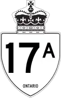 Highway 17A marker