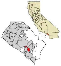 Location of Laguna Hills in Orange County, California.