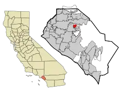 Location within California and Orange County