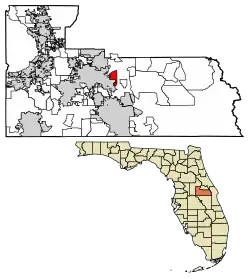Location of Azalea Park in Orange County, Florida.