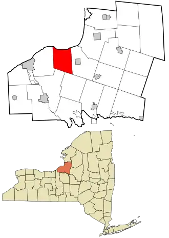 Location in Oswego County and the state of New York.