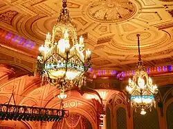 Orpheum Theatre chandeliers.