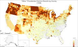 "Other" presidential election results by county
