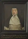 Ottilie of Nassau-Siegen (c. 1445–1495). Portrait by master Sommeren, 1681. Saint Catharinadal Abbey, Oosterhout.