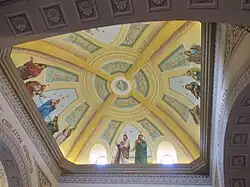 Main dome interior painting depicting the Descent of the Holy Spirit as tongues of fire which settled over the heads of Jesus' disciples
