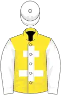 Yellow, white Cross of Lorraine, sleeves and cap