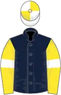 Dark Blue, Yellow sleeves, White armlets, White and Yellow quartered cap