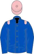 Royal Blue, Pink epaulets, Pink cap