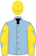 Light Blue, Yellow sleeves, Light Blue stars, Yellow cap