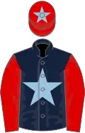 Dark Blue, Light Blue star, Red sleeves, Red cap, Light Blue star