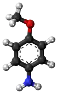 Ball-and-stick model of p-anisidine
