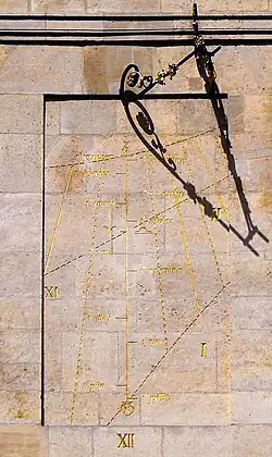 Sundial in the courtyard