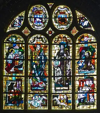 Window donated by the society of French charcuterie, chapel of pork butchers