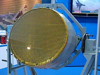 N036 Byelka AESA radar for PAK FA at 2009 MAKS Airshow