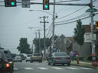 Bustleton Avenue at the intersection with Byberry Road in Somerton.