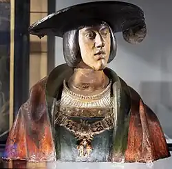 Bust of Margaret's nephew, Charles V, 1515–19, attributed to Conrat Meit