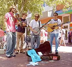 Street performing in Boulder, Colorado 2006